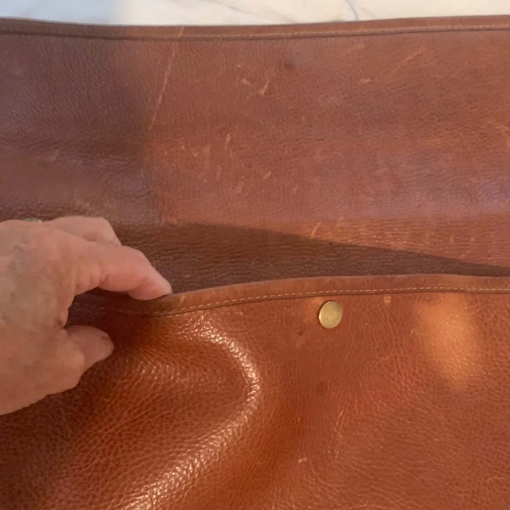 Brown Aston Leather Men's or Women's briefcase laptop portfolio Bag
